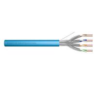 DIGITUS Câble réseau Cat 6A 500 m - U-FTP (PiMF) simplex - BauPVO Cca - LSZH sans halogène - 500 MHz cuivre AWG 23/1 - Compatible PoE+ - Câble Ethernet - Bleu