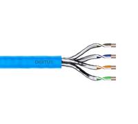DIGITUS Câble réseau Cat 6A de 500 m - U-FTP Simplex - Conforme à la directive BPU Dca - LSZH sans halogène - 500 MHz cuivre AWG 23/1 - Compatible PoE+ - Câble LAN - Bleu