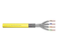 DIGITUS Câble réseau Cat 7A 1000 m - S-FTP (PiMF) Simplex - BauPVO Dca - LSZH Sans halogène - 1500 MHz Cuivre AWG 23/1 - Compatible PoE+ - Câble LAN Câble de pose Ethernet - Jaune