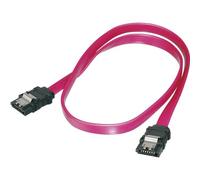 DIGITUS Câble SATA III - 0,3 m - 6 Gbit/s - avec verrouillage | SATA 3 - compatible avec les cartes mères, les disques durs, les SSD et les lecteurs optiques - Rouge