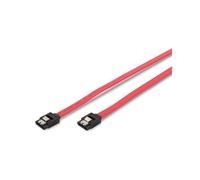 Digitus Câble SATA III 0.5m 6Gbit/s Rouge 7-pin Femelle/Femelle AWG28 avec Loquet pour Connexion Sécurisée, Rétrocompatible SATA II/I