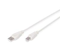 Digitus Câble USB 2.0 USB A vers USB B 1,8 m 480 Mbps Beige