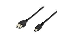 USB 2.0 connection cable, type A - mini B (5pin) M/M, 1.8m, USB 2.0 conform, bl