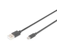 Digitus Câble USB Type A vers micro B M/M 3,0 m conforme USB 2.0 Bleu