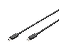 Digitus Câble USB-C mâle à mâle 3,0 m USB 2.0 3 A 480 Mbit/s blindé noir
