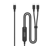 Digitus Câble USB-C 2 en 1 AK-300170-018-S Type C vers C 1,8 m 140 W PD 3.1 USB 2.0 Noir