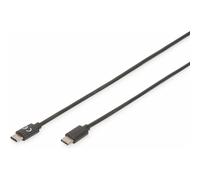 Digitus | câble USB-C | mâle | 24 broches USB-C | mâle | noir | 24 broches USB-C | 1,8 m