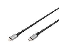 Digitus Câble USB-C USB4™ USB-C® mâle 1 m noir blindage par tresse, blindé, résiste aux déch