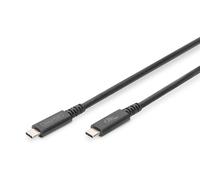 Digitus Câble USB-C mâle - USB-C mâle 0,80 m - USB 3.2 Gen2/Gen2x2/Gen1 - Noir blindé flexible