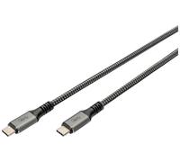 USB 4 connection cable, TypeC to TypeC, AL-Housing PP Braid 4K@60Hz, PD3.0, 20Gbits/s, 3m, bl.