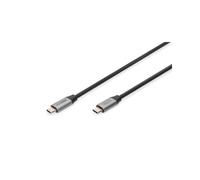 Digitus Câble USB-C vers USB-C 1m USB 3.2 Gen 1 (5Gbit/s) Power Delivery 60W (20V/3A) Compatible Thunderbolt 3 - DB-300220-010-S