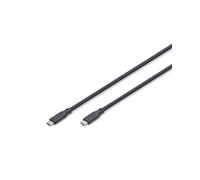 Digitus Câble USB-C vers USB-C 2m Noir, USB4 Gen 2x2, 20Gbps, Power Delivery 240W (48V/5A), Support vidéo 8K 120Hz, Matériau Silicone