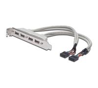 ASSMANN Panneau USB IDC 10 broches (F) pour USB (F) 25 cm moulé beige