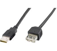 USB extension cable, type A M/F, 3.0m, USB 2.0 suitable, bl