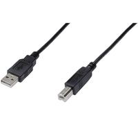 USB connection cable, type A - B M/M, 1.0m, USB 2.0 suitable, bl