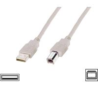 Digitus Câble USB USB 2.0 USB-A mâle, USB-B mâle 3.00 m beige AK-300102-030-E