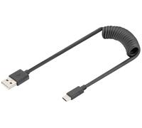 Digitus Câble spiralé USB 2.0 - USB A vers USB-C
