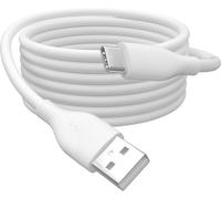 Digitus Câble USB USB 2.0 USB-A mâle, USB-C® mâle 2.00 m blanc mat flexible, très flexible, avec USB, silicone, excellente tenue
