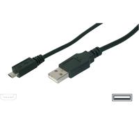 Digitus Câble USB USB 2.0 USB-A mâle, USB-Micro-B mâle 1.00 m noir AK-300127-010-S