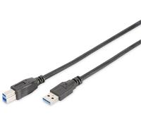 Digitus Câble USB USB 3.2 Gen1 (USB 3.0) USB-A mâle, USB-B mâle 1.80 m noir rond, blindage triple DB-300115-018-S
