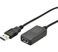USB 3.0 Repeater Cable A/M - A/F, AWG28 24 length: 5m, Chipset SN65LVPE502, UL, CE, bl