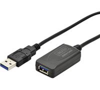 Digitus Câble répétiteur USB 3.0 A mâle - A femelle AWG28 24 5 m Chipset SN65LVPE502 UL CE Noir