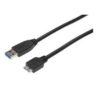 Câble usb 3.0 [1x usb 3.0 mâle type a - 1x usb 3.0 mâle micro b] 0.25 m noir assmann ak-11234