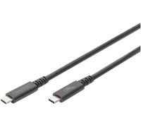 Digitus Câble USB-C mâle - USB-C mâle 0,80 m - USB 3.2 Gen2/Gen2x2/Gen1 - Noir blindé flexible