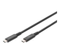 Digitus Câble USB-C mâle - USB-C mâle 0,80 m - USB 3.2 Gen2/Gen2x2/Gen1 - Noir blindé flexible