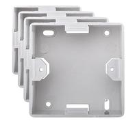 DIGITUS Cadre de Montage en Surface - pour boîte de raccordement et Prise réseau - Layout Allemand - 80 x 80 mm - 42 mm de Profondeur - Blanc RAL9003 (Lot de 4)