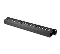 Digitus Panneau de guidage des câbles DN-97617 – 1U 19" (483 mm) – Couvercle amovible – Noir