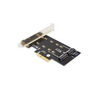 Digitus Carte Add-on M.2 NGFF/NVMe SSD vers PCIe 3.0 x4 (DS-33170) - Compatible M-Key/B-Key/B+M Key, Tailles 2230/2242/2260/2280, SATA 3.0