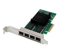 DIGITUS Carte réseau serveur Gigabit Ethernet - 4 ports RJ45 - NIC - Intel I350 - sans halogène - 10/100/1000 Mbps
