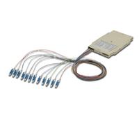 DIGITUS Cassette d'épissure Fibre Optique - 12 Pigtails - pré-assemblé - LC (APC) - OS2 - teinté dans la Masse Selon DIN IEC 60304 - Blanc Pur