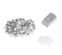 DIGITUS Cat 6 Connecteur à sertir - 100 pièces - Connecteur réseau RJ45 Blindé - pour câble réseau Cat6, câble de raccordement & câble PoE Ethernet LAN - 1GBase-T - 8P8C - AWG 27/7 à AWG 24/7