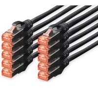 DIGITUS CAT 6 S/FTP Patchkabel, 10 Stück, 5m, schwarz