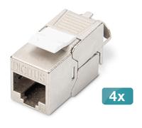 Digitus CAT 6A Keystone Modul, blindé, raccord de montage sans outil - 4 pces