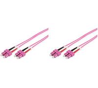 DIGITUS cble Fibre Optique Duplex 50/125 OM4 SC SC Violet à m (Lot de 2)