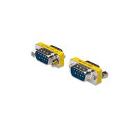 Digitus Changeur Genre D-Sub9 Mâle/Mâle Métal, AK-610505-000-I, Connecteurs D-Sub, 31x13x18mm, Argent, Conditionnement Sachet, Chine