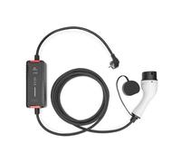 DIGITUS Chargeur pour véhicules électriques - 1 Phase - Puissance de Charge réglable Max. 3,7 KW - Prise Type 2 - câble de Charge de 5 m - Mode 2 - écran LCD - Noir