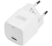 DIGITUS Chargeur Universel 20 W - 1 Port USB-C - Chargeur Rapide Power Delivery (PD 3.0) - pour iPhone, iPad, Samsung Galaxy, Pixel, Xiaomi, Motorola, Huawei - Indicateur de Charge LED - Blanc