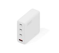 DIGITUS Chargeur USB GaN II - 3X USB-C et Type-A - 3 Ports - jusqu'à 140 W - Chargeur Rapide - Convient aux téléphones Portables, tablettes, Montres connectées et écouteurs Bluetooth - Blanc
