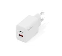 Digitus Chargeur USB – USB-C et Type‑A, 2 ports 20W, charge rapide – Blanc