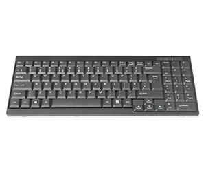 DIGITUS Clavier KVM - Remplacement pour DS-72210 / DS-72211 - Disposition Britannique - Pièce de Rechange ou kit de Mise à Niveau pour Consoles KVM LCD - Connecteur spécifique à l'appareil - Noir