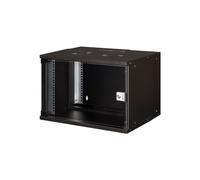 Digitus Coffret Mural SOHO PRO 19" 7U 540x400mm Acier Noir RAL9005 Porte Verre Sécurité Charge 60kg IP20 Rails Réglables Profondeur Livré en Flatpack