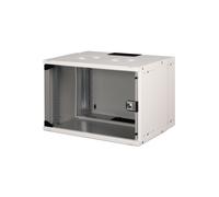 Digitus Coffret Mural SOHO PRO 19" 7U 540x400mm Gris RAL7035 Acier Porte Verre Sécurité, Rails 19" Ajustables, Charge 60kg, IP20
