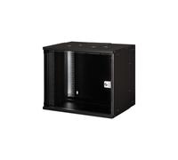 Digitus Coffret Mural SOHO PRO 9U 19" 540x400mm Acier Noir Porte Verre Sécurité, Charge Max. 60kg, IP20, Rails Réglables, Livré Non Monté