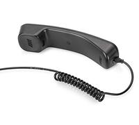 Digitus – Combiné téléphonique USB – Compatible Skype – Adaptateur USB combiné, câble spiralé – Noir