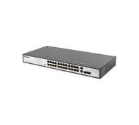 Digitus Commutateur Fast Ethernet PoE DN-95343 : 24x 10/100Base-T PoE, 2x Combo Gigabit TP/SFP, 370W PoE, VLAN, PD-ALIVE, 8.8Gbit/s, 1U