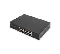 Digitus Commutateur Gigabit 16 Ports DN-80112-2, Non-Géré, 16x RJ45 10/100/1000 Mbps, Capacité 32 Gbit/s, IEEE 802.3x, Rack 19", Métal, Sans Ventilateur